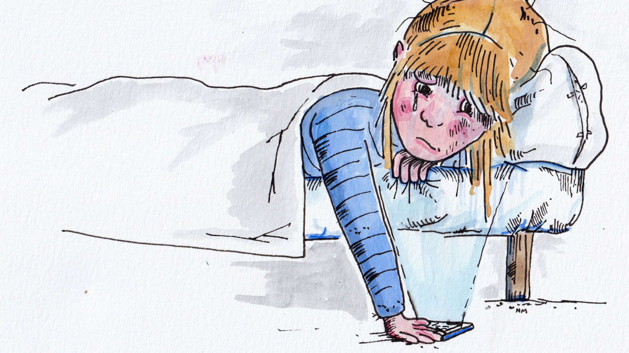 Illustration gjord av Nils Melander. 