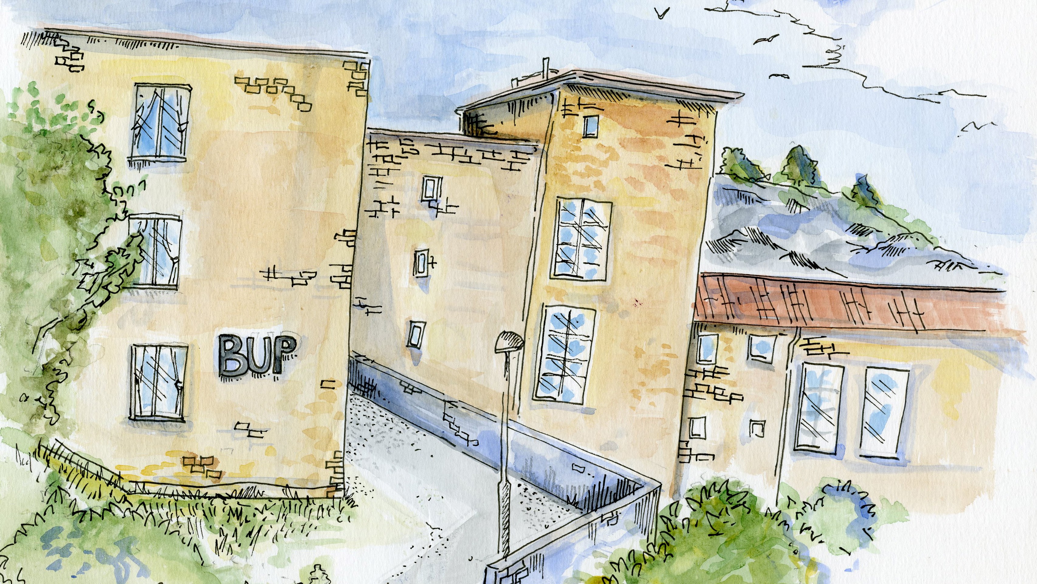 Illustration gjord av Nils Melander. 