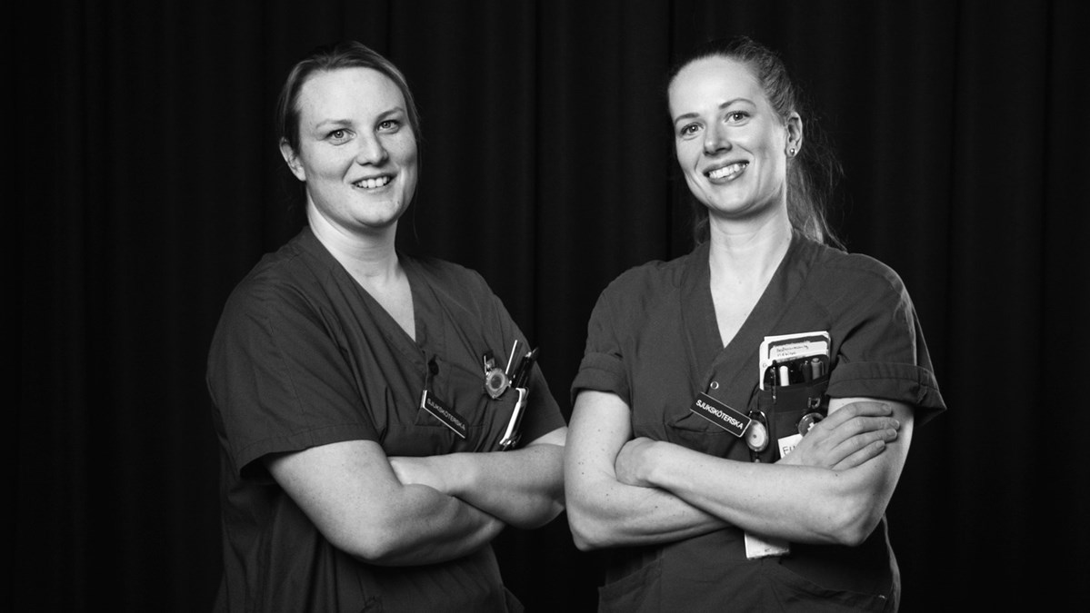 Jessica Moselius och Ellinor Alfredsson  - sjuksköterskor på avdelning 62