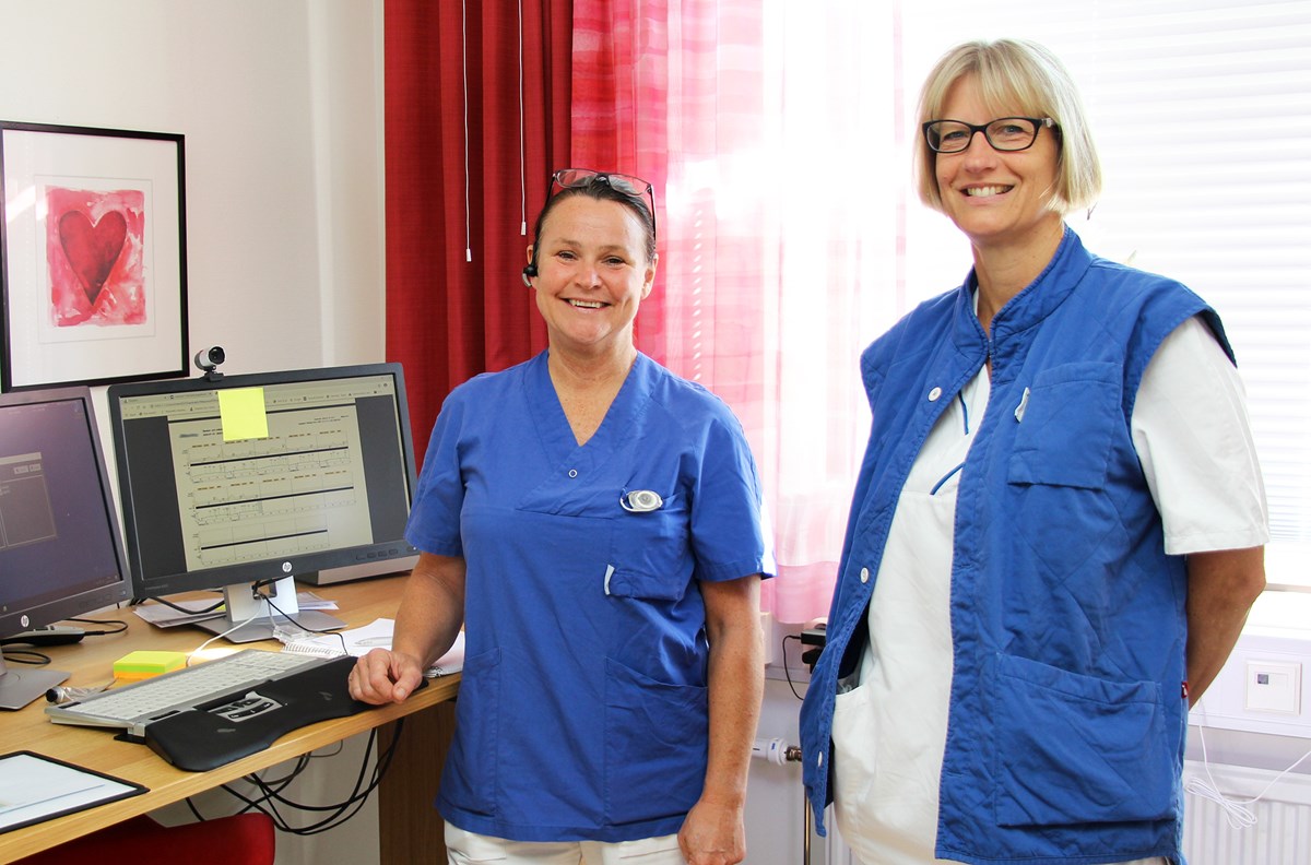 Maria Nilsson, diabetessjuksköterska och Eva Ekerstad, överläkare internmedicin.